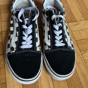 Vans Black and White Canvas Sneakers